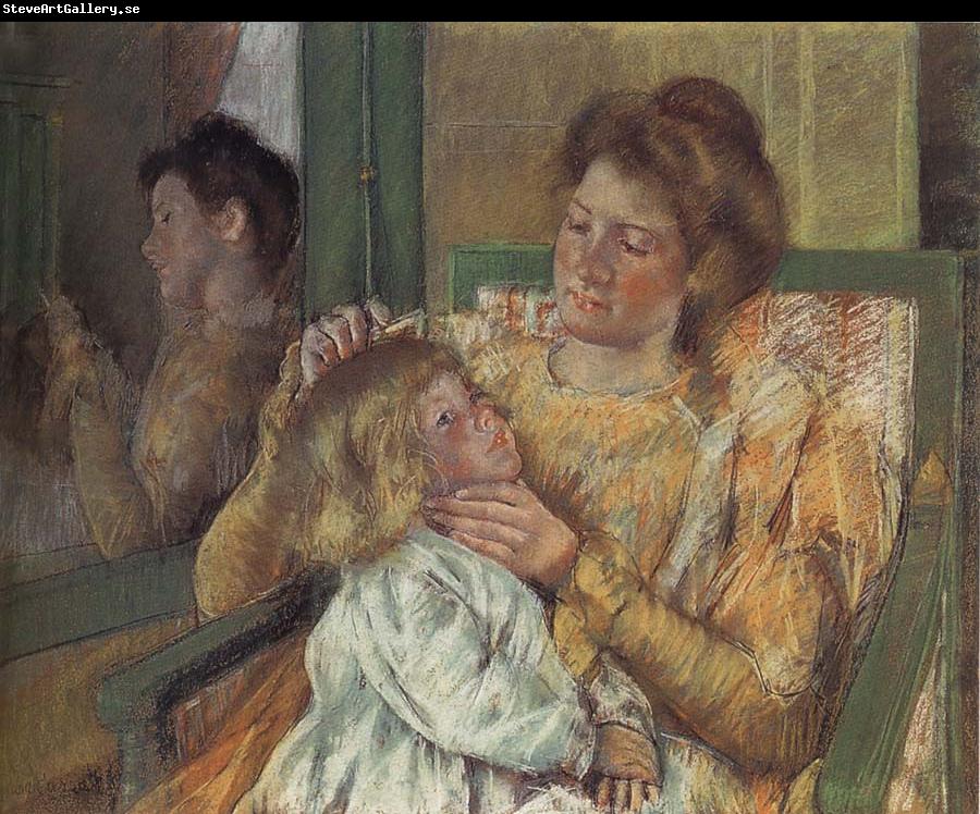 Mary Cassatt Mother doing up daughter-s hair